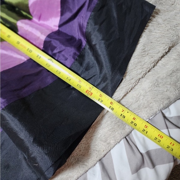 Kensie Girl 100% Silk Striped Colorblock Fit & Flare Skirt Junior's - Size 5 - Picture 8 of 9